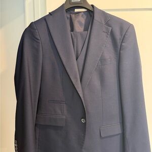 Navy Wool Blend Men's Blazer